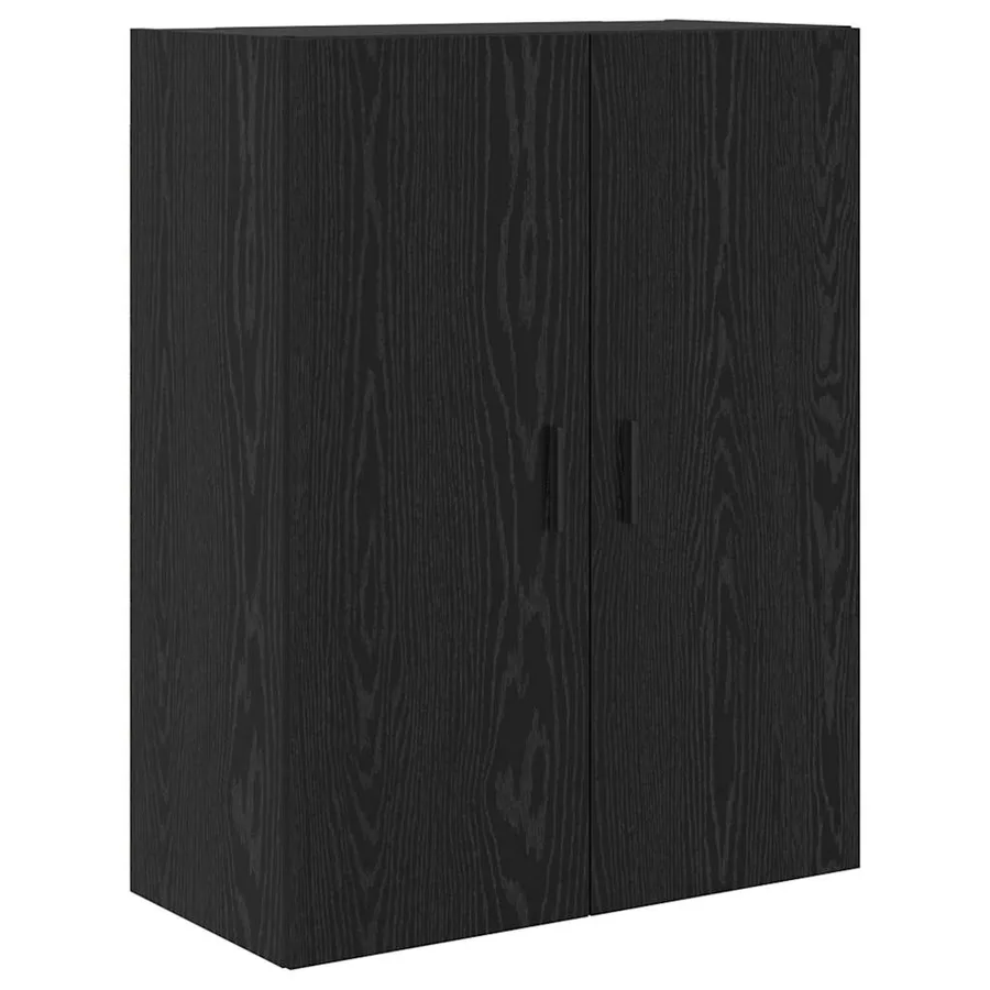 Haut Armoire 2 pcs Chêne noir Bois Aggloméré et Verre - 6