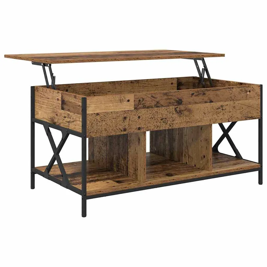 Table basse Bois Ancien 100 x 55 x 48,5 cm Bois d'ingénierie - 5
