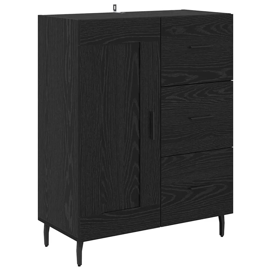 Haut Armoire 2 pcs Chêne noir 69,5 x 34 x 180 cm - 6