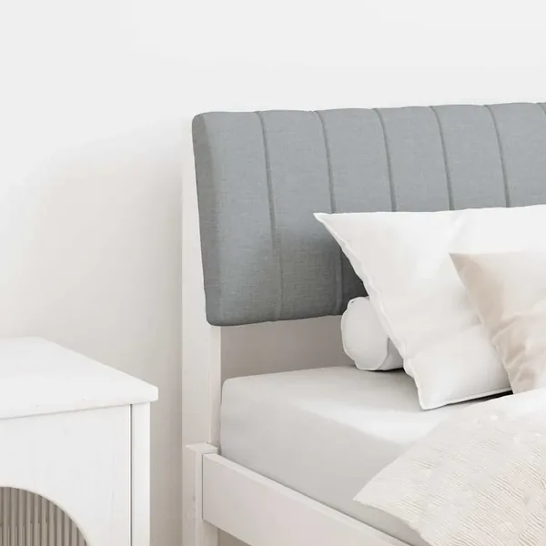 Tête de lit capitonnée Gris clair 90 cm Pin massif