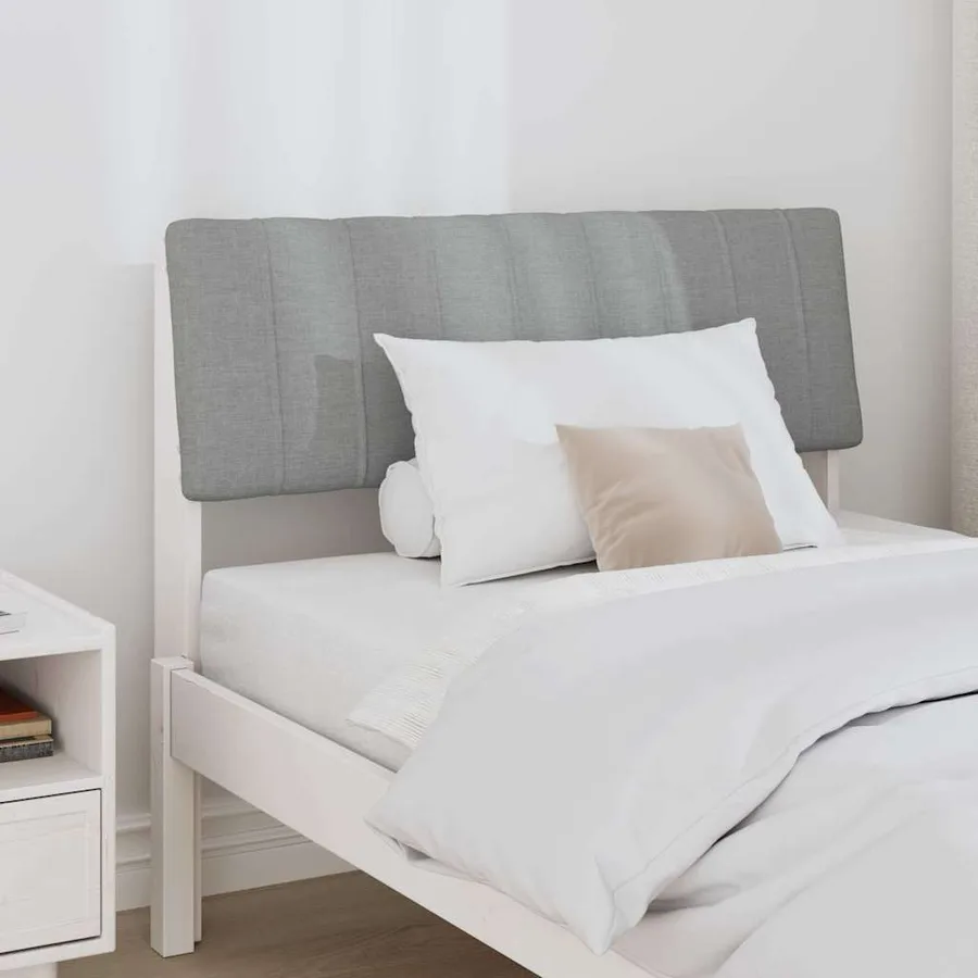 Tête de lit capitonnée Gris clair 90 cm Pin massif - 3