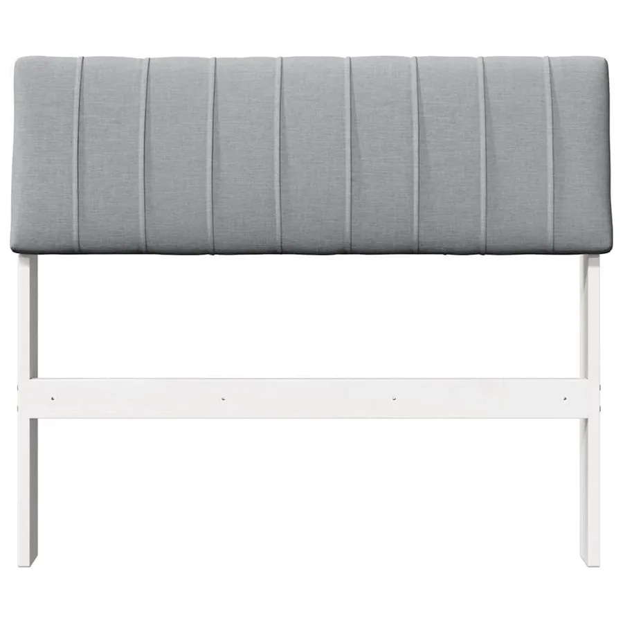 Tête de lit capitonnée Gris clair 90 cm Pin massif - 4