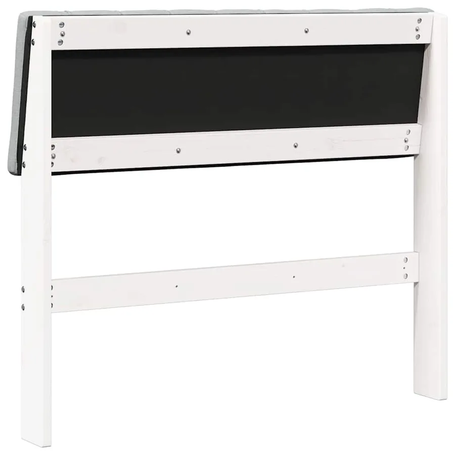 Tête de lit capitonnée Gris clair 90 cm Pin massif - 6