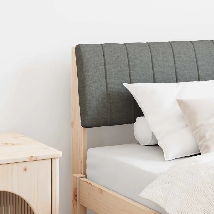Tête de lit capitonnée Gris foncé 100 cm Pin massif