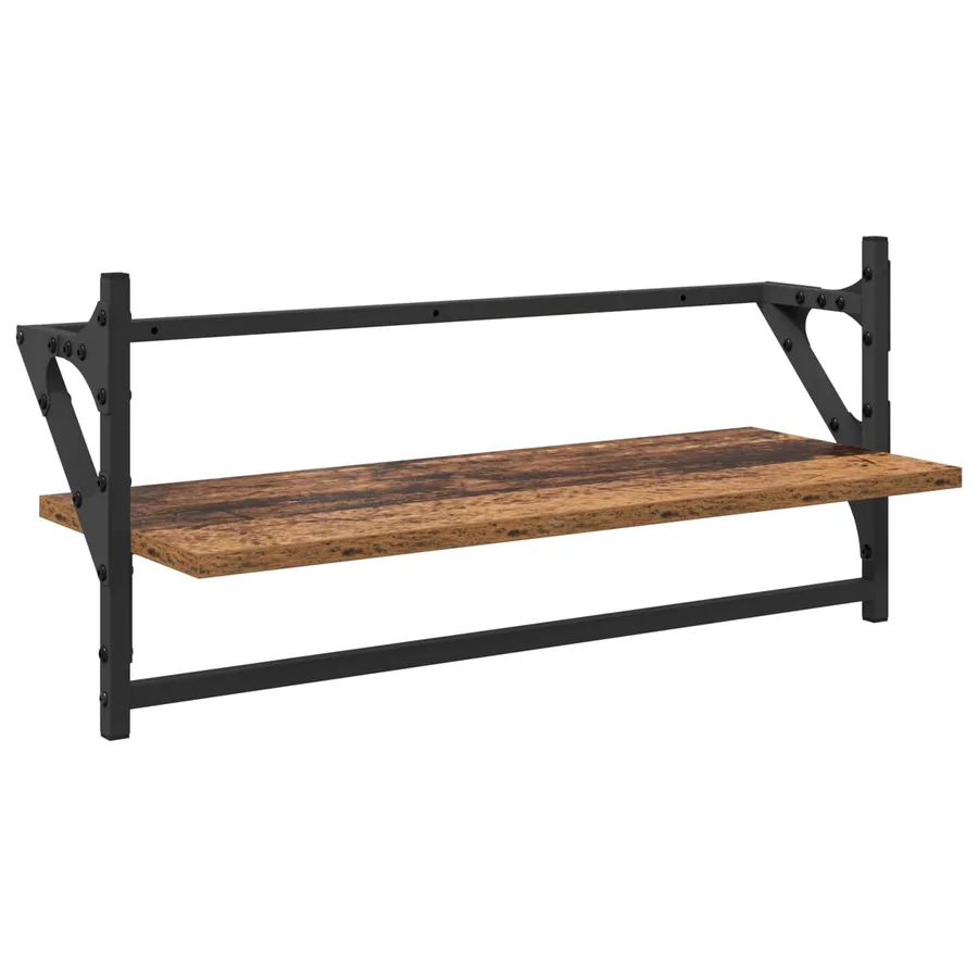 Ensemble d'étagères murales 6 pcs Bois Ancien 100 x 25 x 30 cm - 6