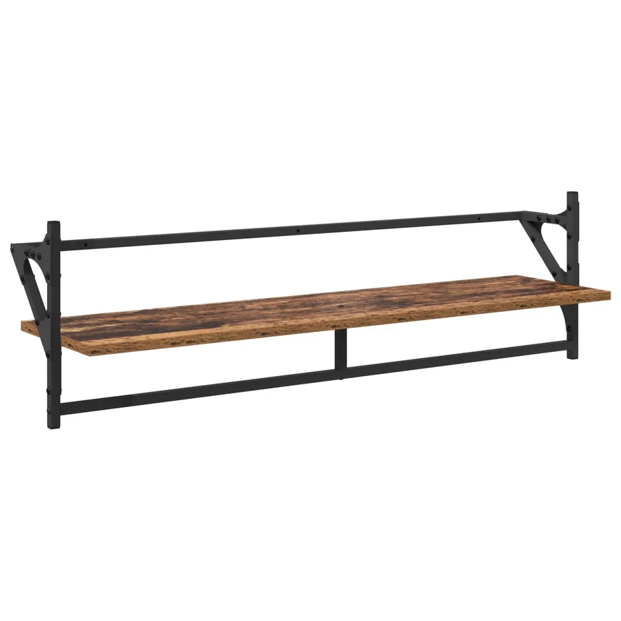 Ensemble d'étagères murales 6 pcs Bois Ancien 100 x 25 x 30 cm - 7