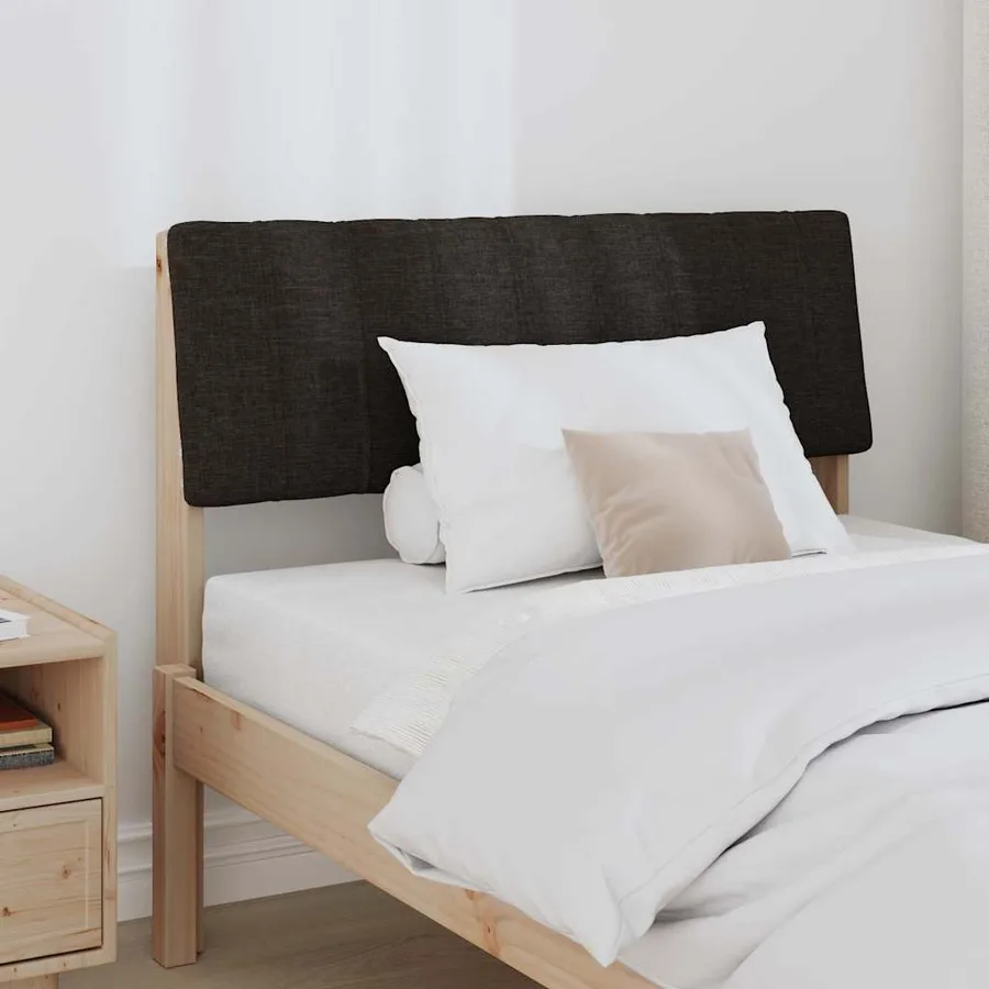Tête de lit capitonnée Noir 90 cm Pin massif - 3