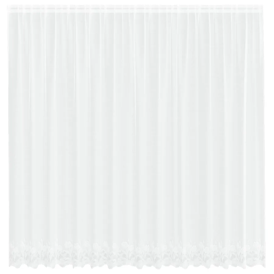 Rideau en Dentelle Floral Blanc 240 x 400 cm Polyester - 2