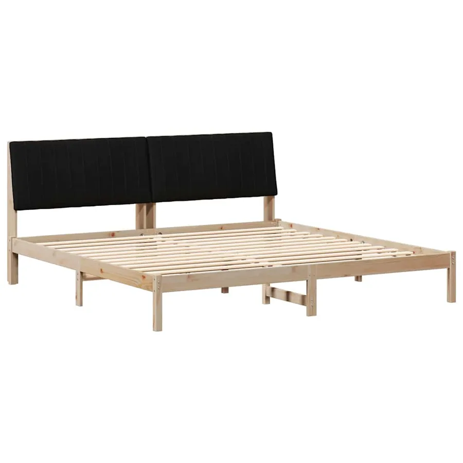 Cadre de lit avec tête de lit Marron 200 x 200 cm Pin massif - 2
