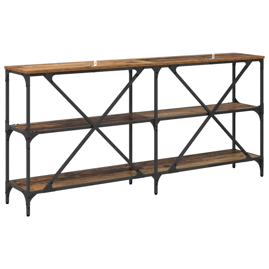 Table console Bois Ancien 160 x 30 x 75 cm Bois d'ingénierie - 7