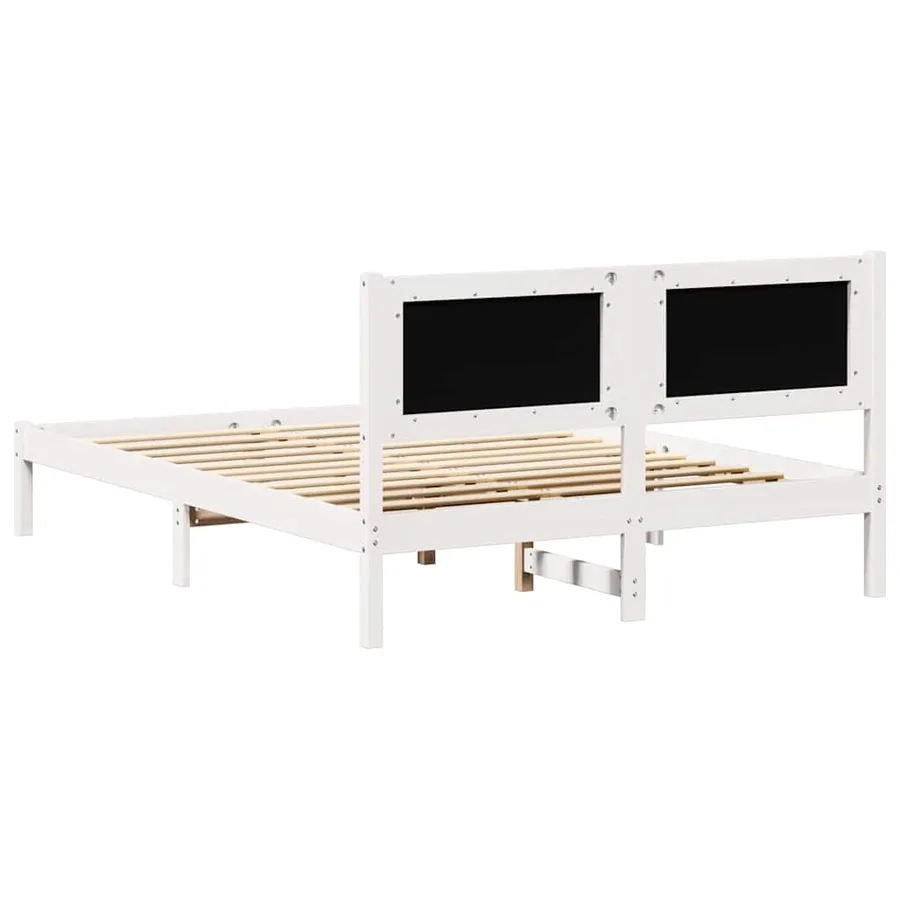 Cadre de lit Gris clair 140 x 190 cm Pin massif - 7