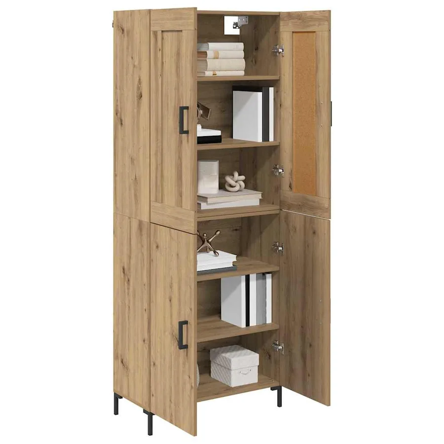 Haut Armoire 2 pcs Chêne artisanal 69,5 x 34 x 180 cm - 3