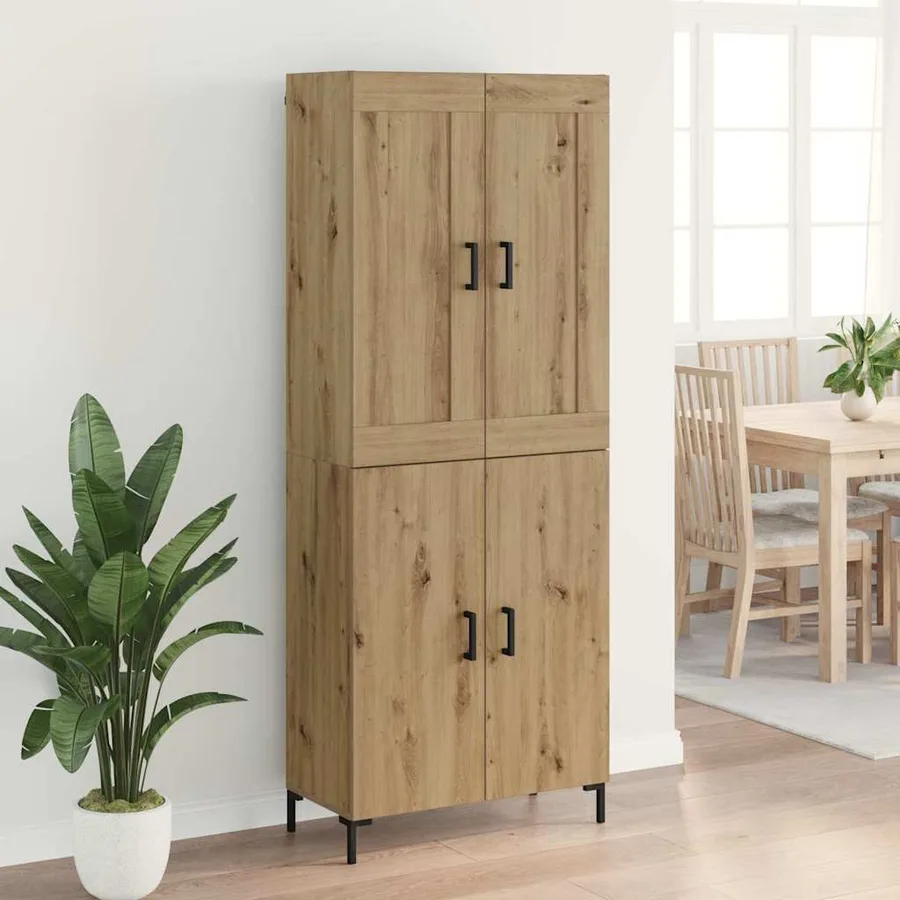 Haut Armoire 2 pcs Chêne artisanal 69,5 x 34 x 180 cm - 4