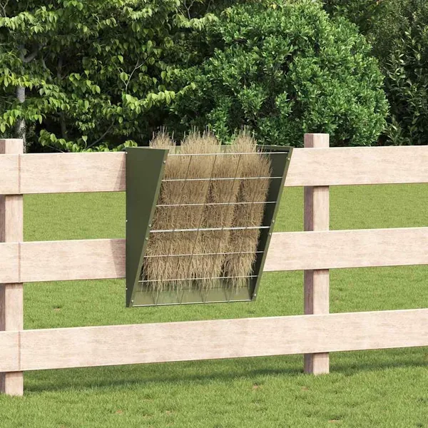 Râtelier à foin suspendu Vert olive 61 x 33 x 66 cm