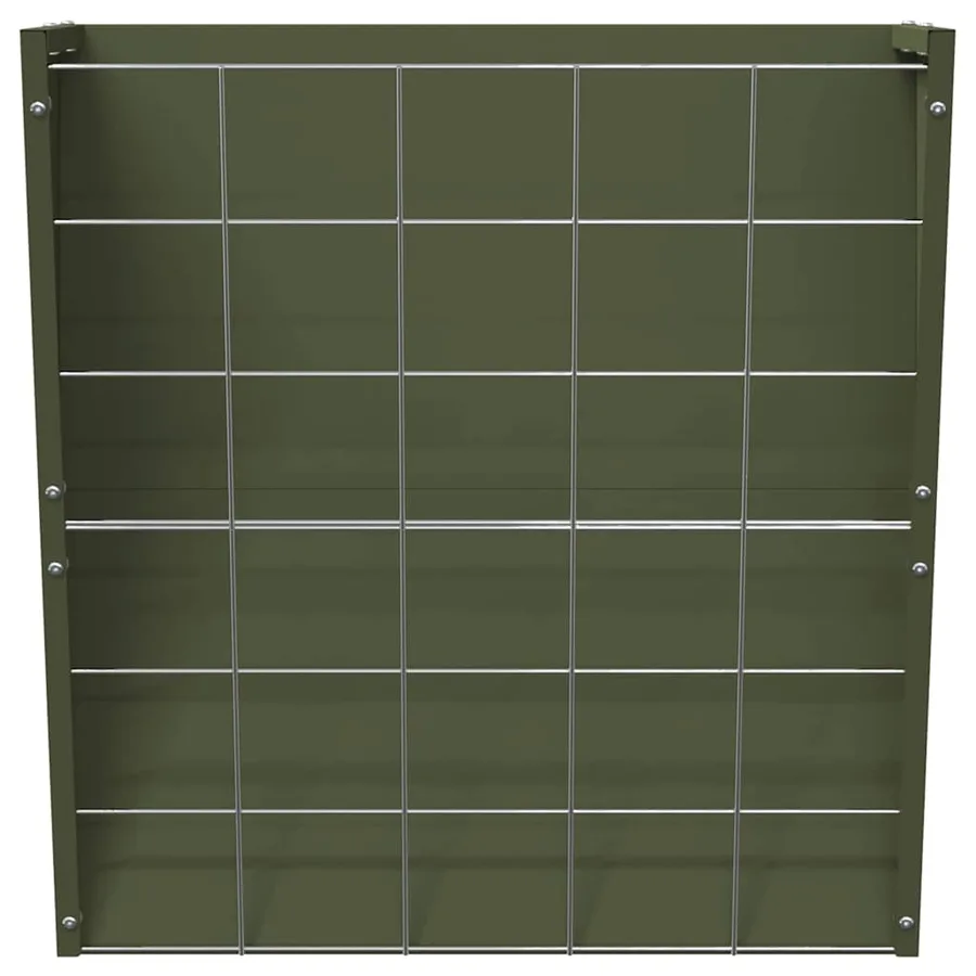 Râtelier à foin suspendu Vert olive 61 x 33 x 66 cm - 5