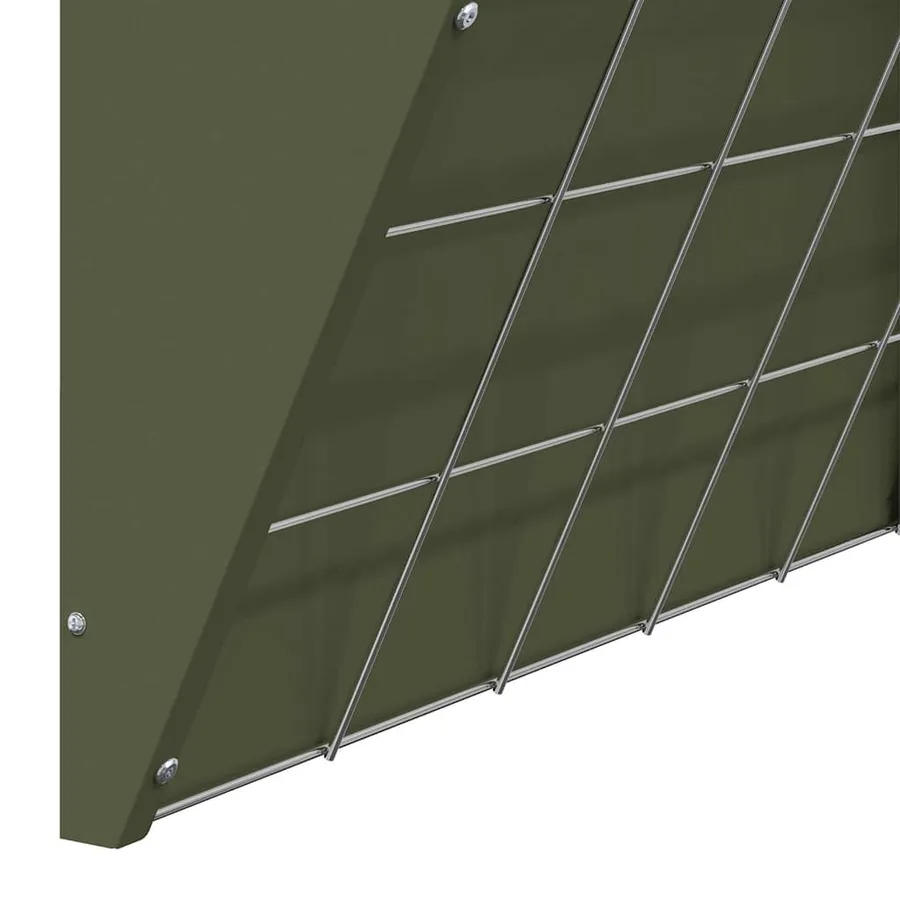 Râtelier à foin suspendu Vert olive 61 x 33 x 66 cm - 9