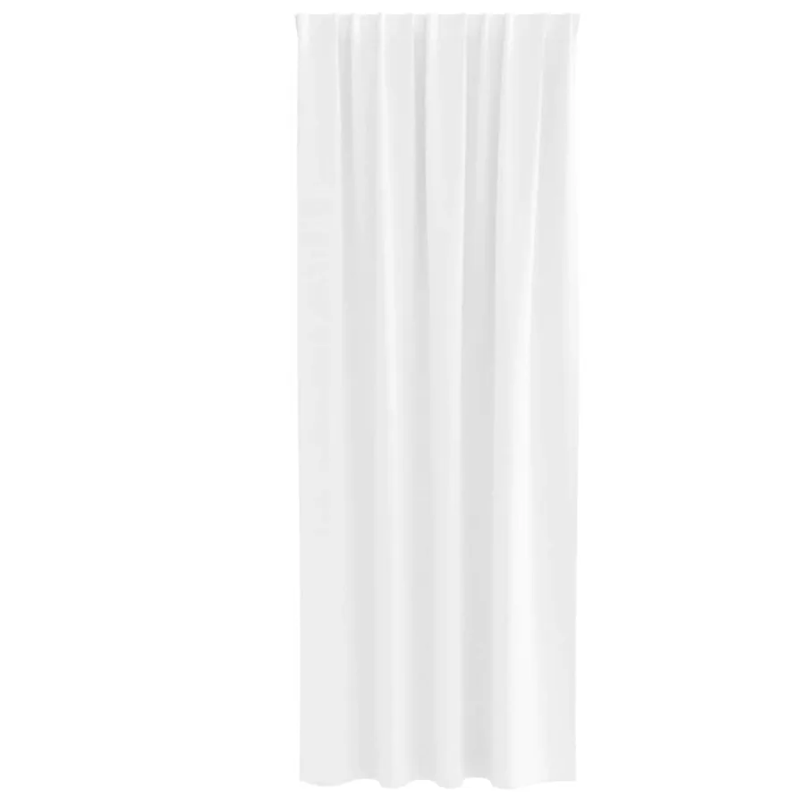 Rideaux occultants avec anneaux 2 pcs Blanc pur 225 x 140 cm - 4