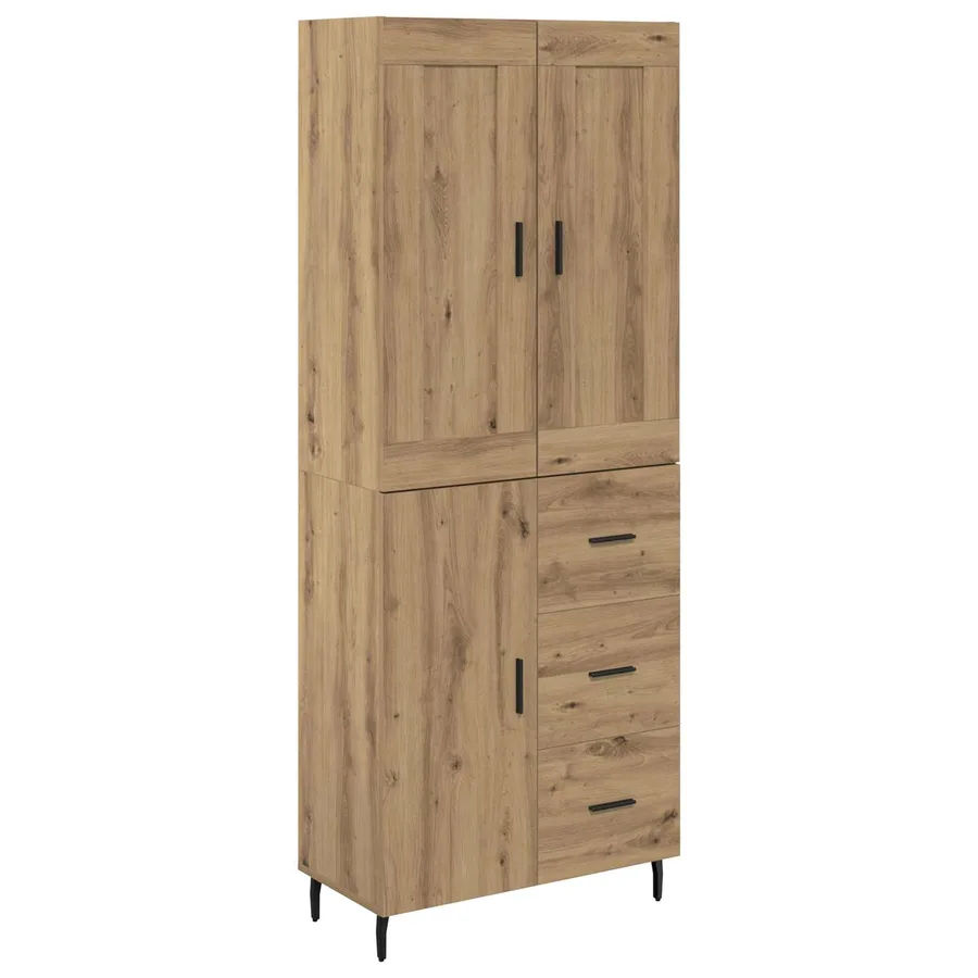 Haut Armoire 2 pcs Chêne artisanal 69,5 x 34 x 180 cm - 2