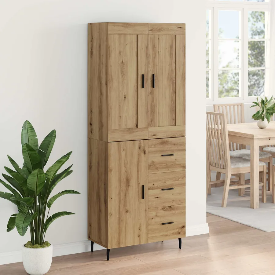 Haut Armoire 2 pcs Chêne artisanal 69,5 x 34 x 180 cm - 4