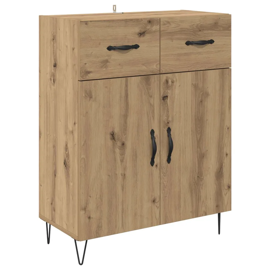 Haut Armoire 2 pcs Chêne artisanal 69,5 x 34 x 180 cm - 6