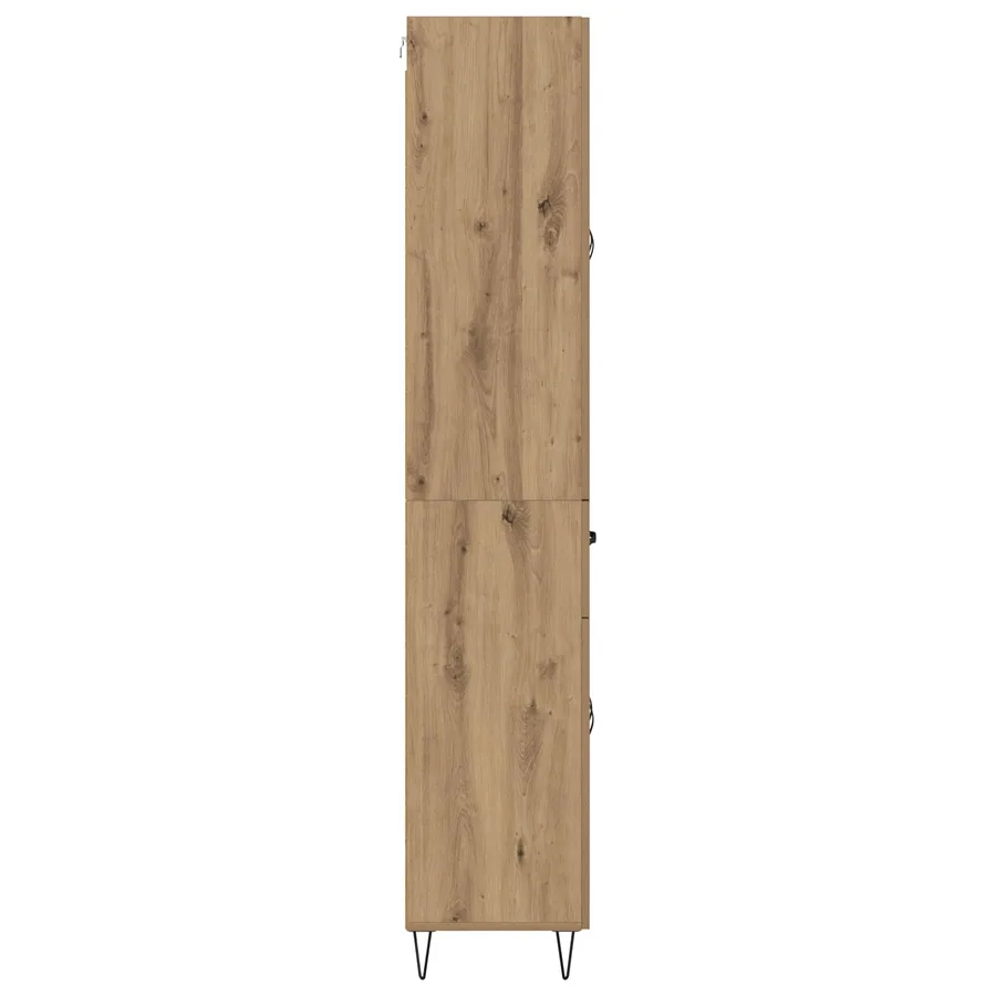 Haut Armoire 2 pcs Chêne artisanal 69,5 x 34 x 180 cm - 9