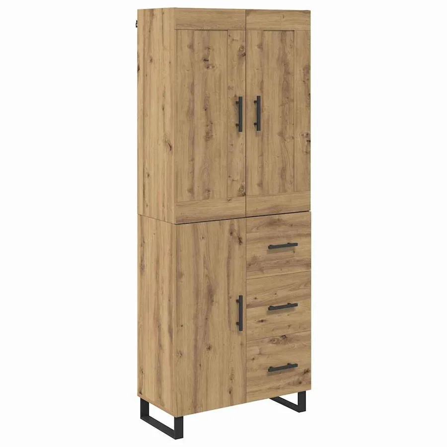 Haut Armoire 2 pcs Chêne artisanal 69,5 x 34 x 180 cm - 2