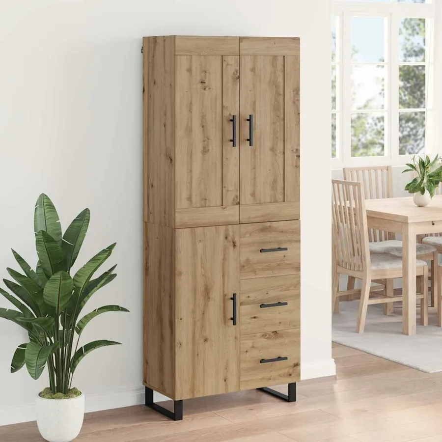 Haut Armoire 2 pcs Chêne artisanal 69,5 x 34 x 180 cm - 4