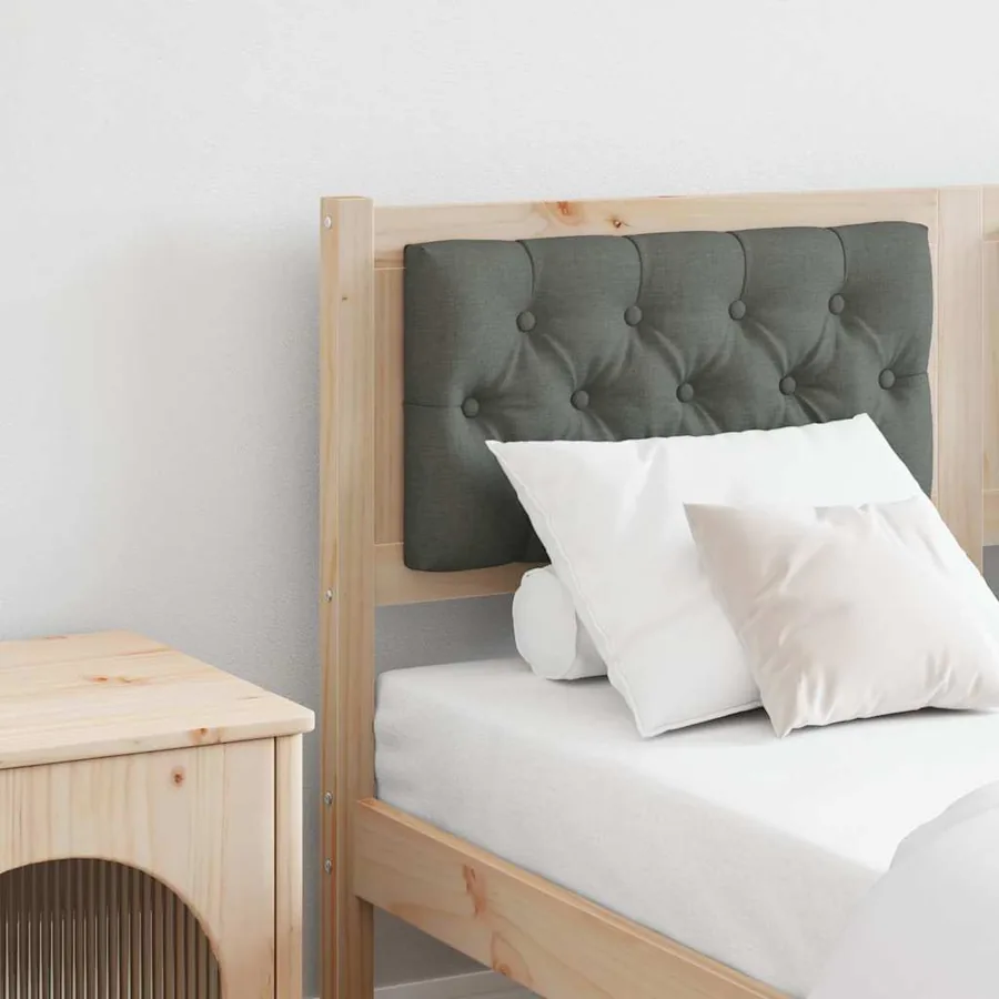 Tête de lit marron et gris foncé 140 cm Bois massif en pin