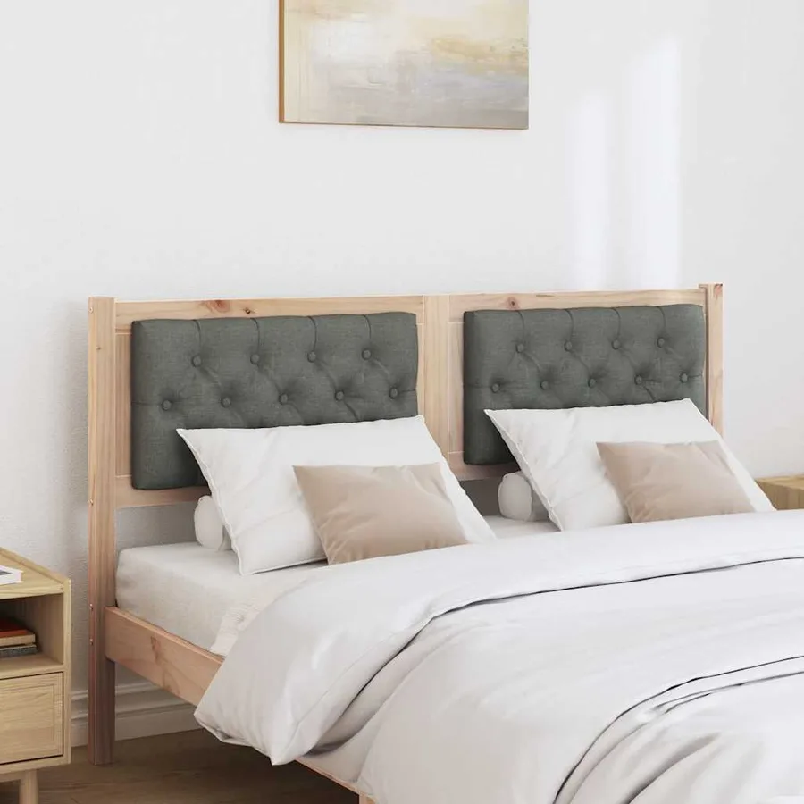 Tête de lit marron et gris foncé 140 cm Bois massif en pin - 3
