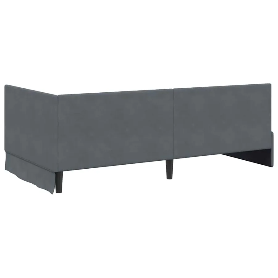 Cadre de lit d'angle avec matelas 2 pcs Gris Velours - 9