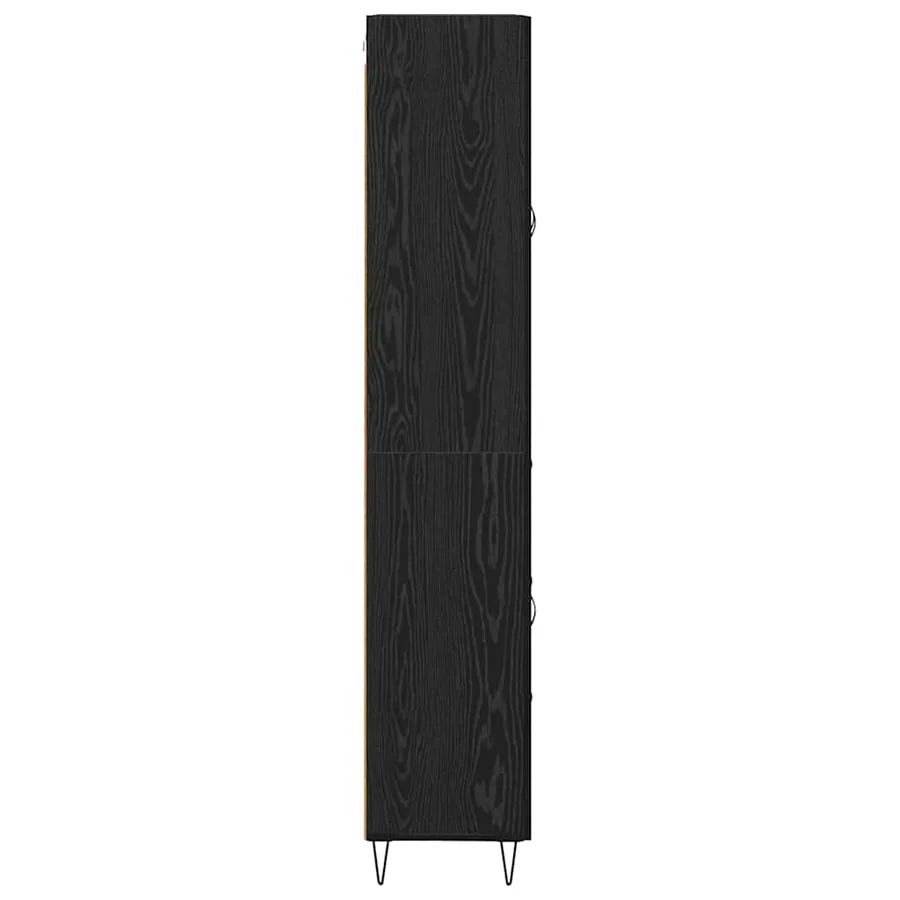 Haut Armoire Chêne noir 69,5 x 34 x 180 cm Bois d'ingénierie - 9