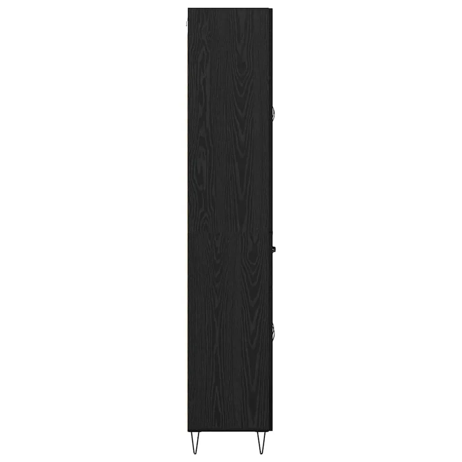 Haut Armoire Chêne noir 69,5 x 34 x 180 cm Bois d'ingénierie - 9