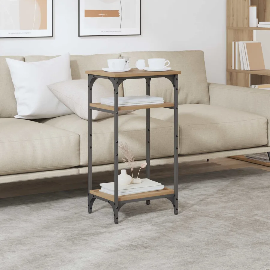 Table d'appoint Chêne artisanal 40 x 30 x 75 cm - 4