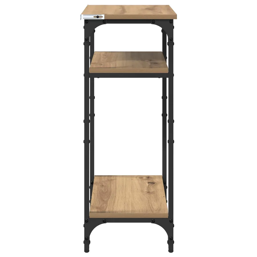 Table d'appoint Chêne artisanal 40 x 30 x 75 cm - 6