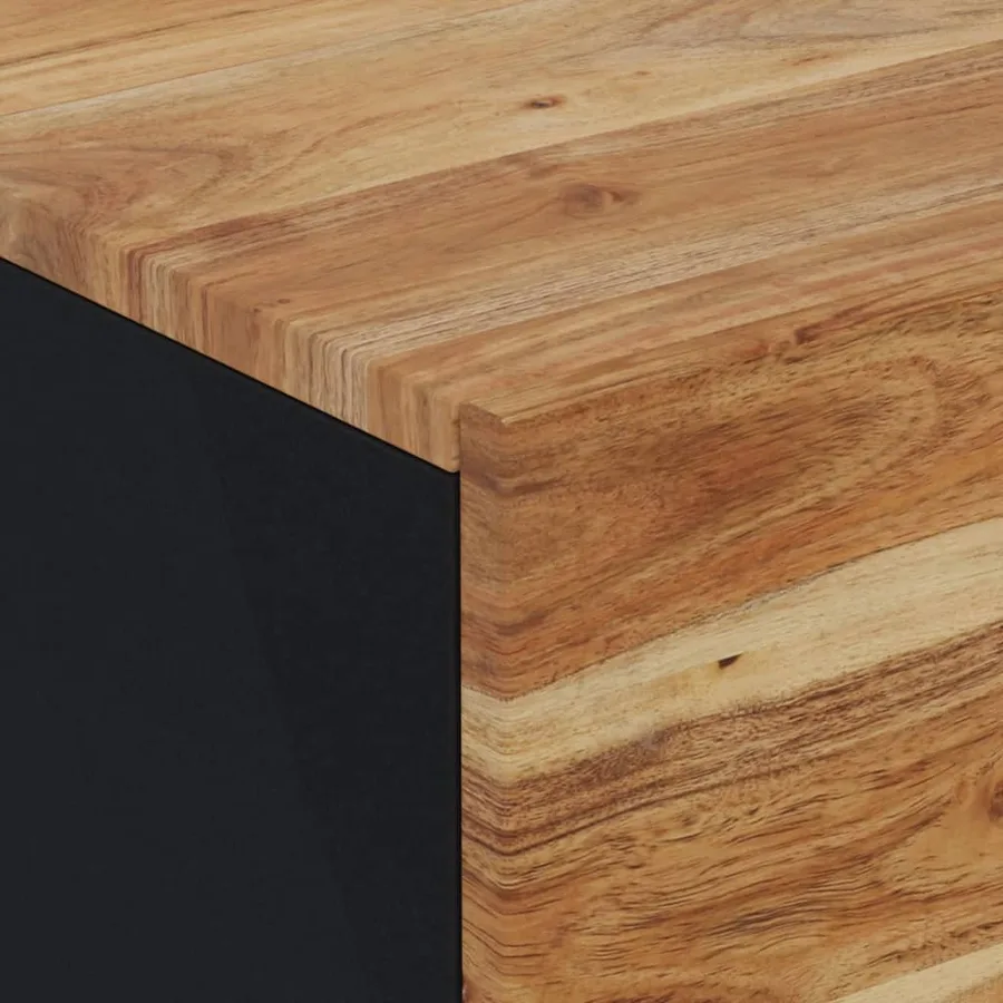 Table de chevet 40x33x46 cm Bois d'acacia massif - 5