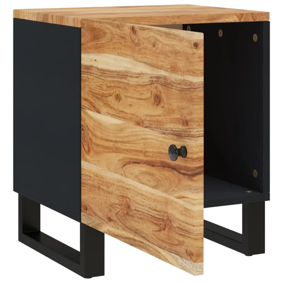 Table de chevet 40x33x46 cm Bois d'acacia massif - 7