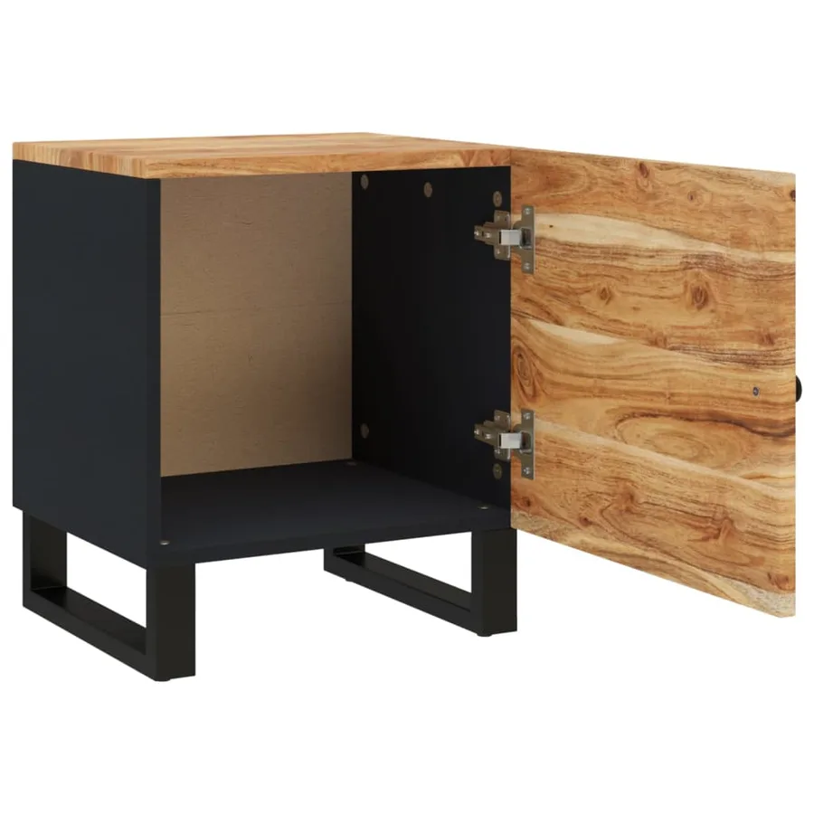 Table de chevet 40x33x46 cm Bois d'acacia massif - 8