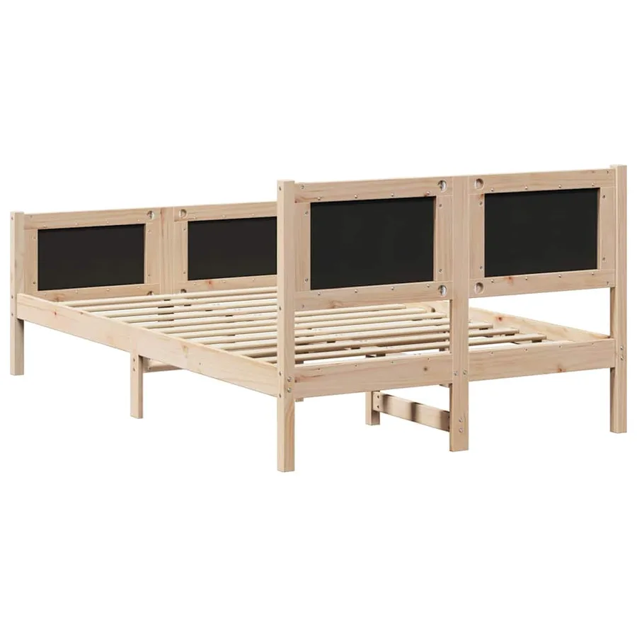 Cadre de lit Gris clair 120 x 190 cm Pin massif - 7