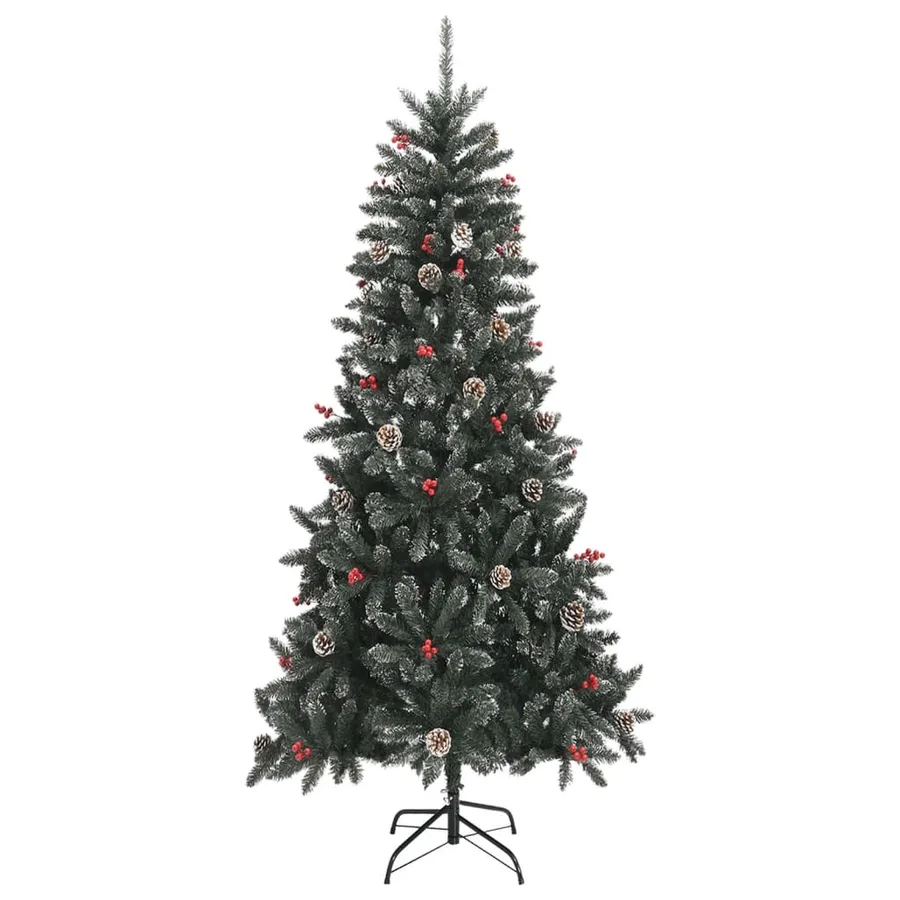 Sapin de Noël artificiel avec support Vert 240 cm PVC - 2