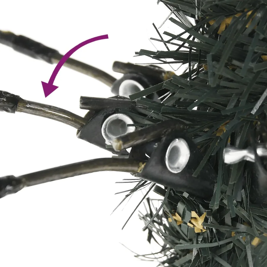 Sapin de Noël artificiel avec support Vert 240 cm PVC - 4