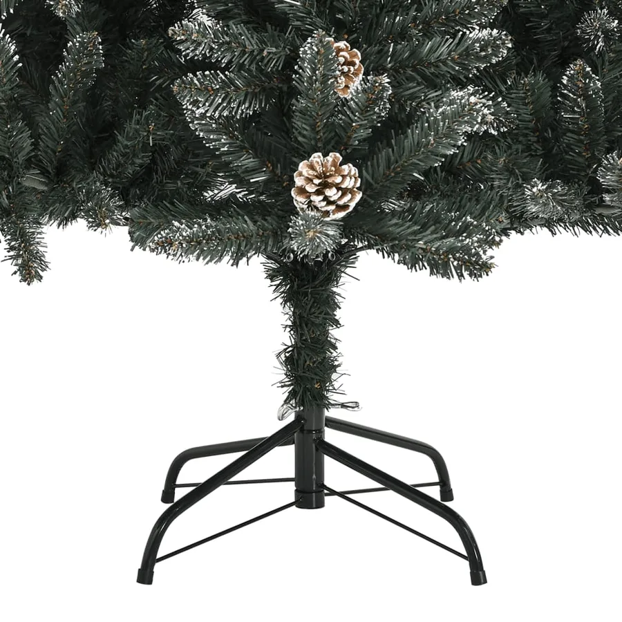 Sapin de Noël artificiel avec support Vert 240 cm PVC - 7