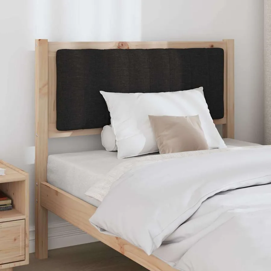 Tête de lit capitonnée avec tête de lit Marron 90 cm Pin massif - 3