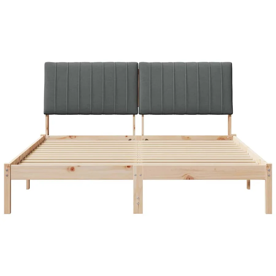 Cadre de lit avec tête de lit Marron 150 x 200 cm Pin massif - 5