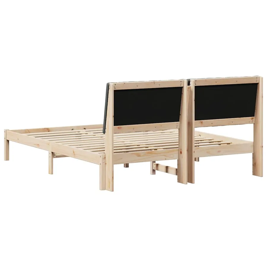 Cadre de lit avec tête de lit Marron 150 x 200 cm Pin massif - 7