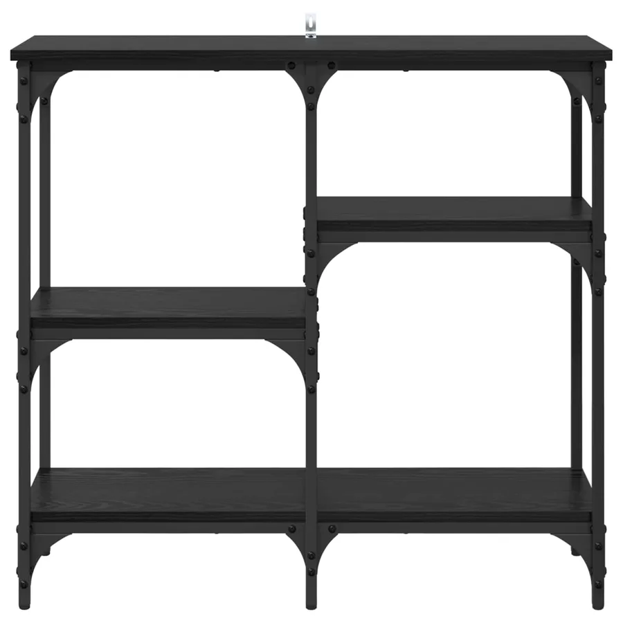 Table console Chêne noir 80 x 29 x 75 cm Bois d'ingénierie - 5