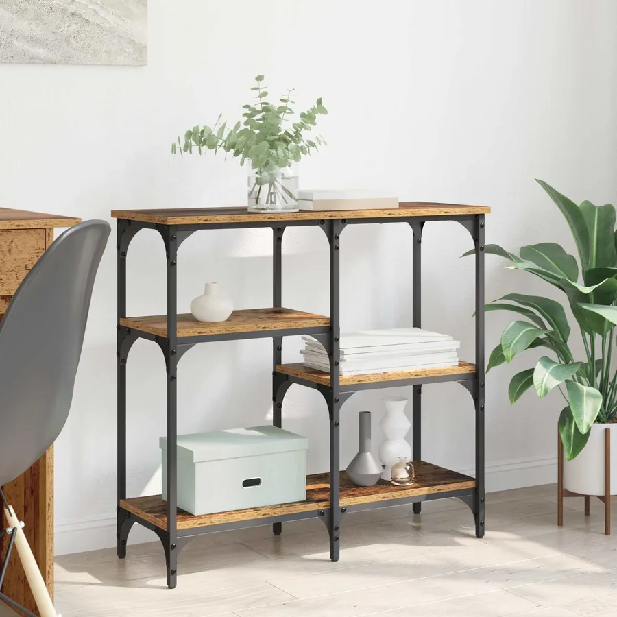 Table console Bois Ancien 80 x 29 x 75 cm Bois d'ingénierie