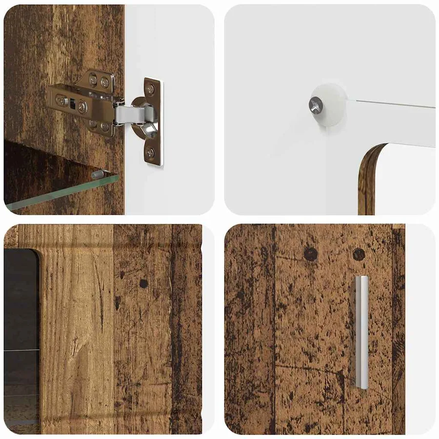 Ensemble meuble TV FLORIN 3 pcs Bois ancien Bois d'ingénierie - 12