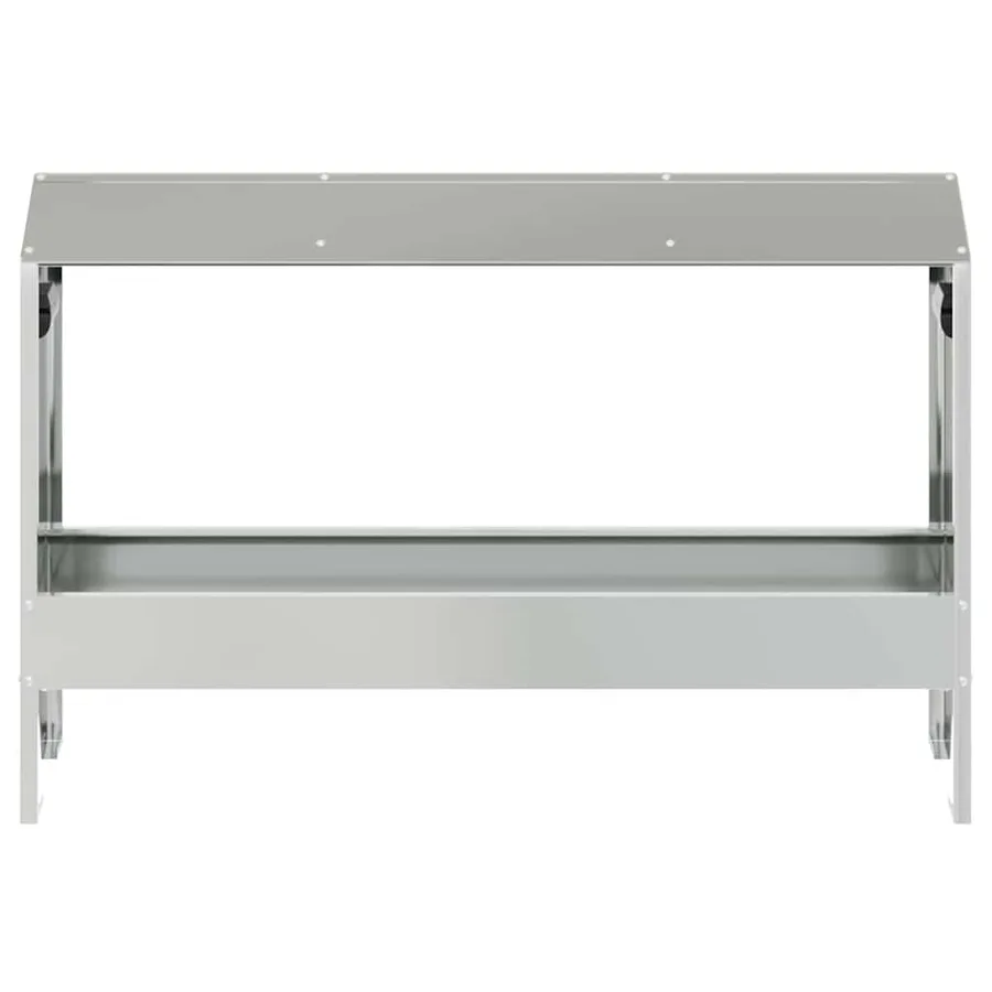 Bac de nourrissage pour poules Argent 81 x 32 x 53,5 cm - 5
