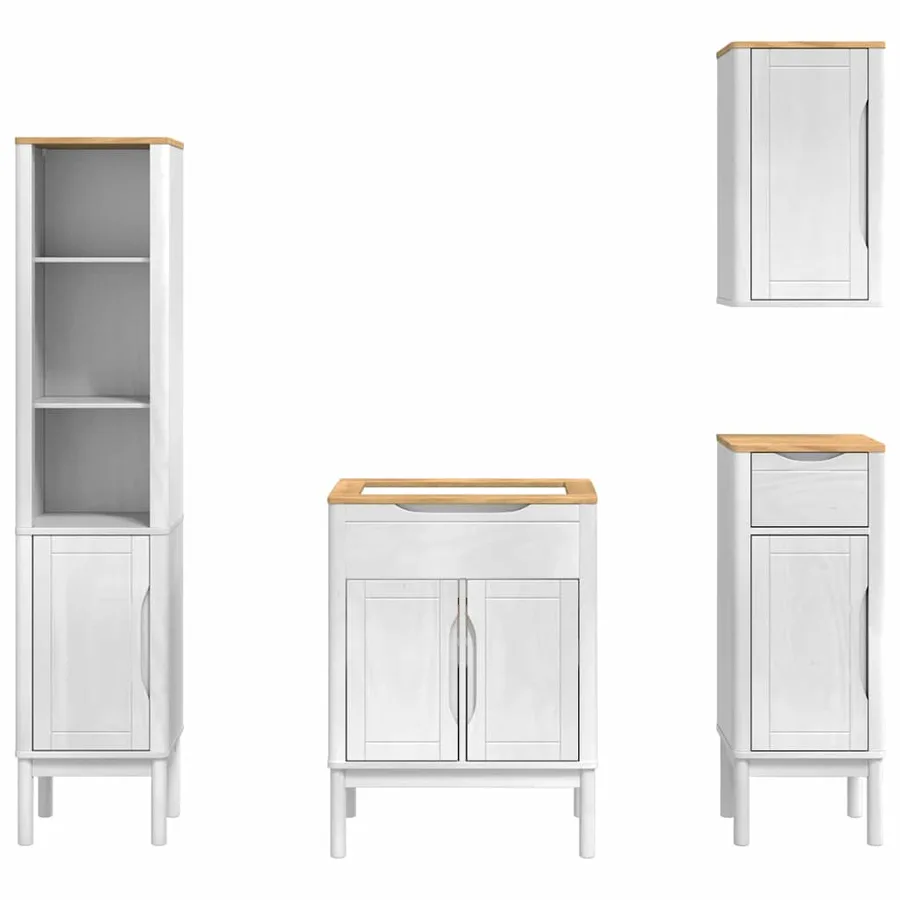 Ensemble de mobilier de salle de bain FLORO 4 pcs Blanc - 10