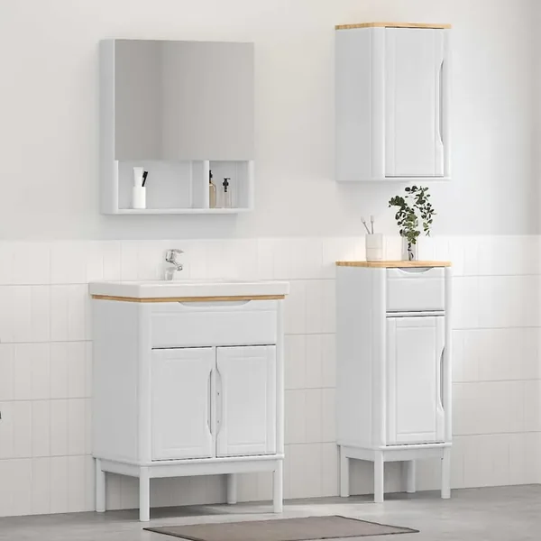 Ensemble de mobilier de salle de bain FLORO 3 pcs Blanc